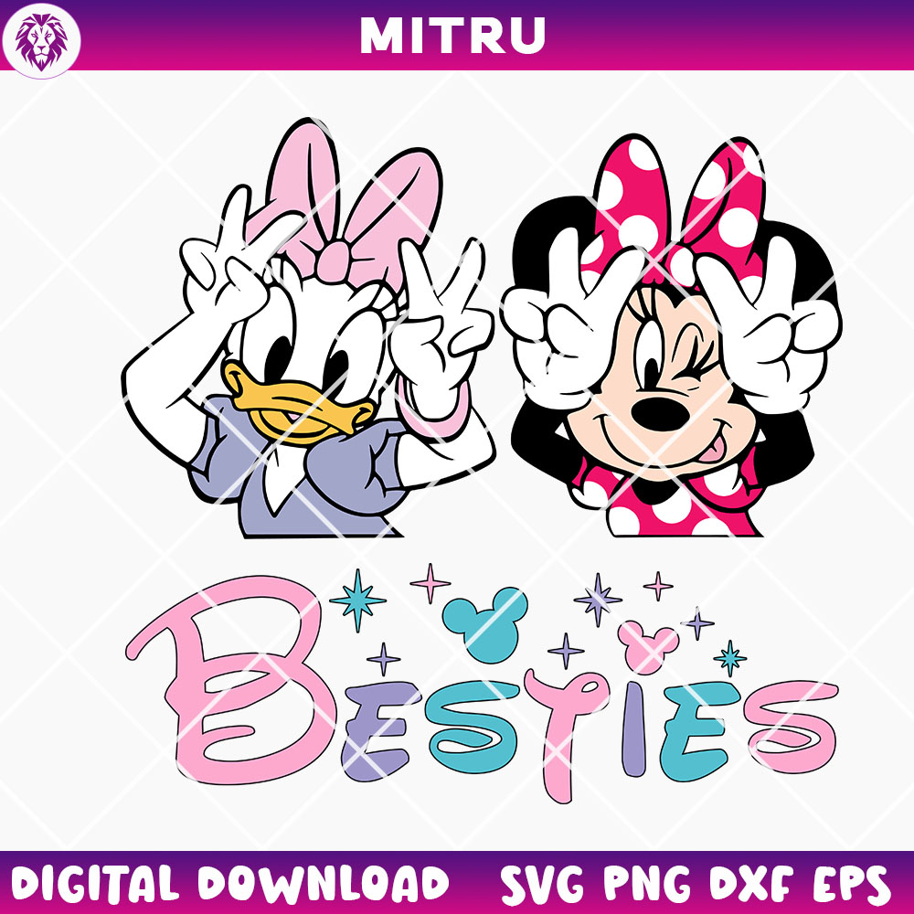 Disney Friends Besties SVG PNG, Minnie Mouse SVG, Daisy Duck SVG