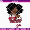 Chiefs Afro Girl SVG PNG, KC Chiefs Fan Girl SVG Designs