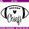 Chiefs Football Heart SVG PNG, KC Football Lovers SVG Cutting Files