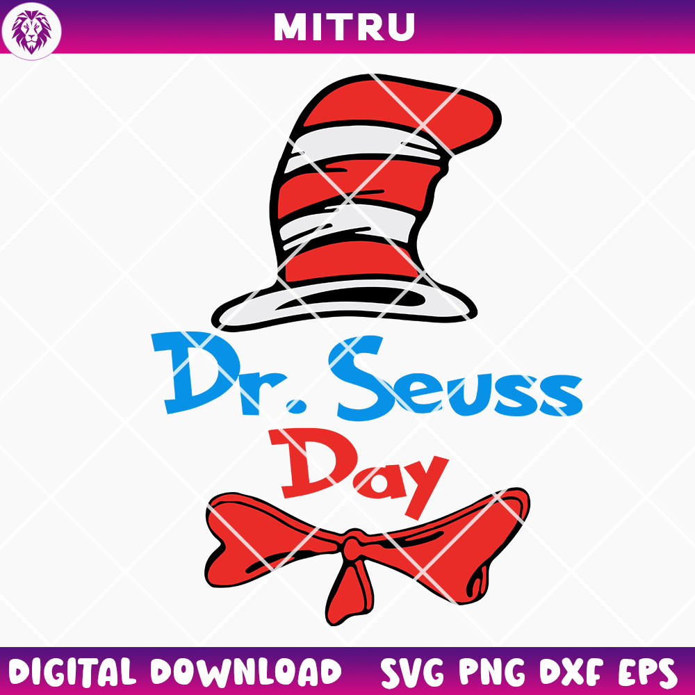 Dr Seuss Day SVG PNG, Dr Seuss Hat SVG Cut Files