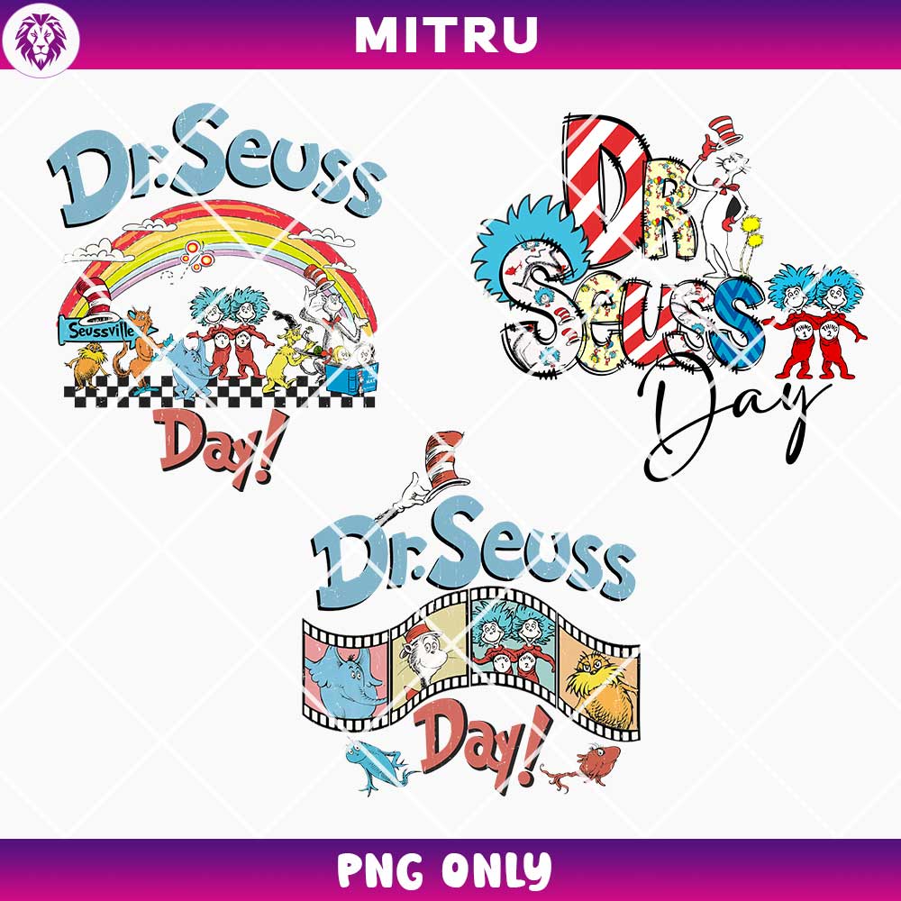 Dr Seuss Day PNG, Read Across America PNG Designs