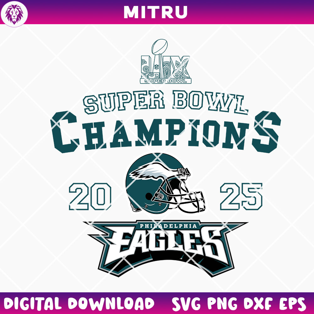 Philadelphia Eagles Super Bowl Champions SVG PNG For Shirt