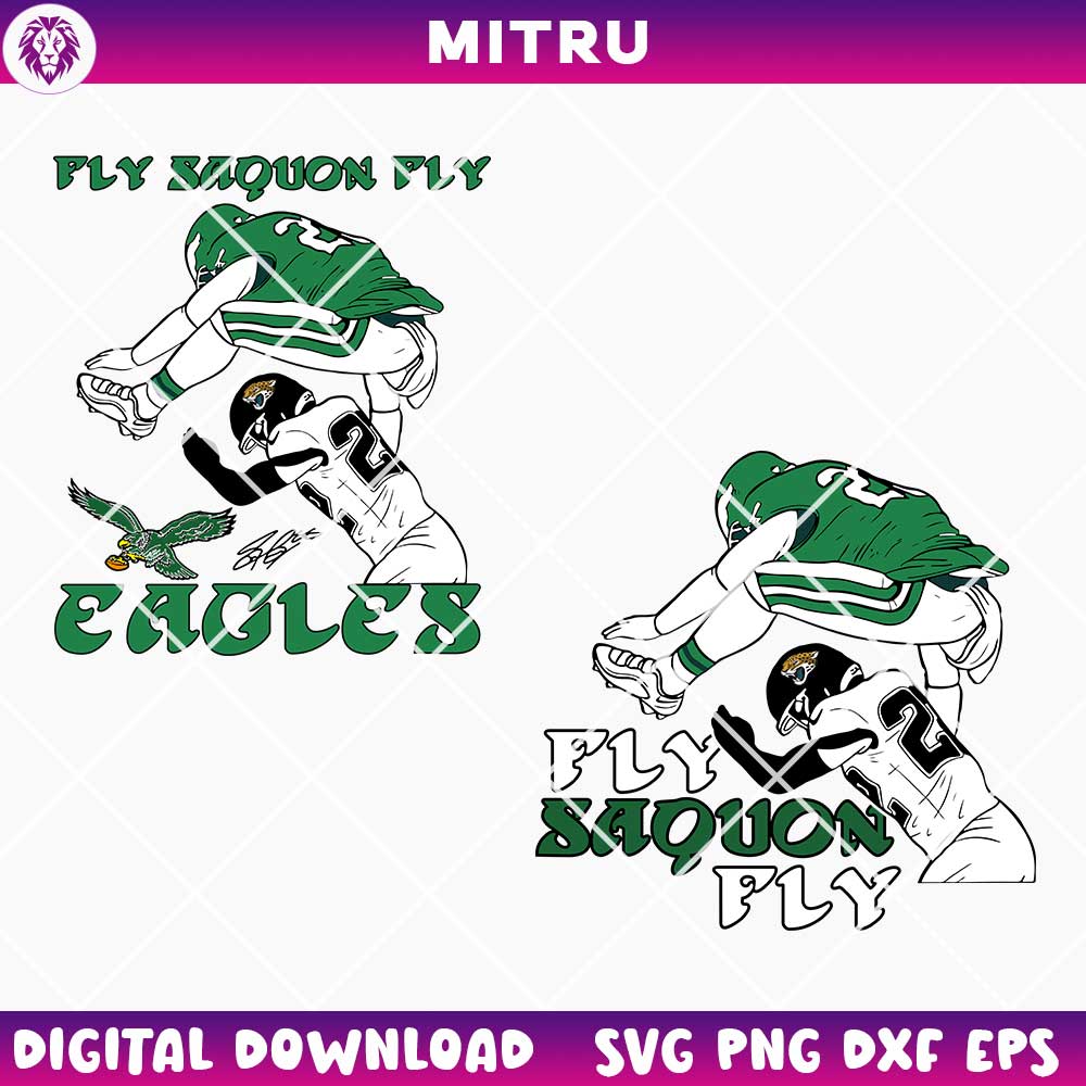 Fly Saquon Fly SVG PNG, Funny Saquon Barkley Eagles 2024 SVG For Cricut