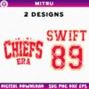 In My Chiefs Era Swift 89 SVG PNG, Taylor Swift Football SVG, Kansas City Swifties SVG