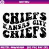 Kansas City Chiefs Retro Wavy SVG PNG, Groovy Chiefs SVG Designs