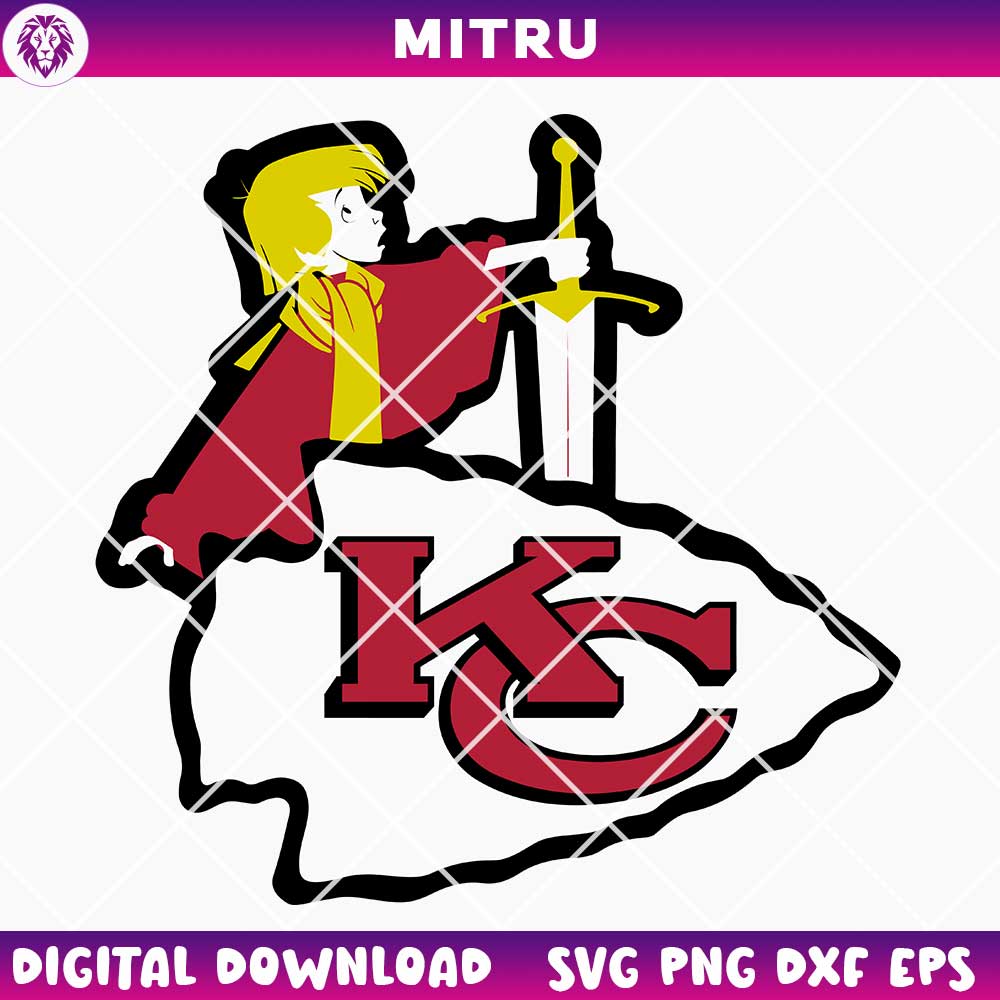 King Arthur Disney Kansas City Chiefs Logo SVG PNG Instant Download