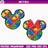 Mouse Ears Puzzle Piece Autism SVG PNG, Disney World Autism Awareness Day SVG