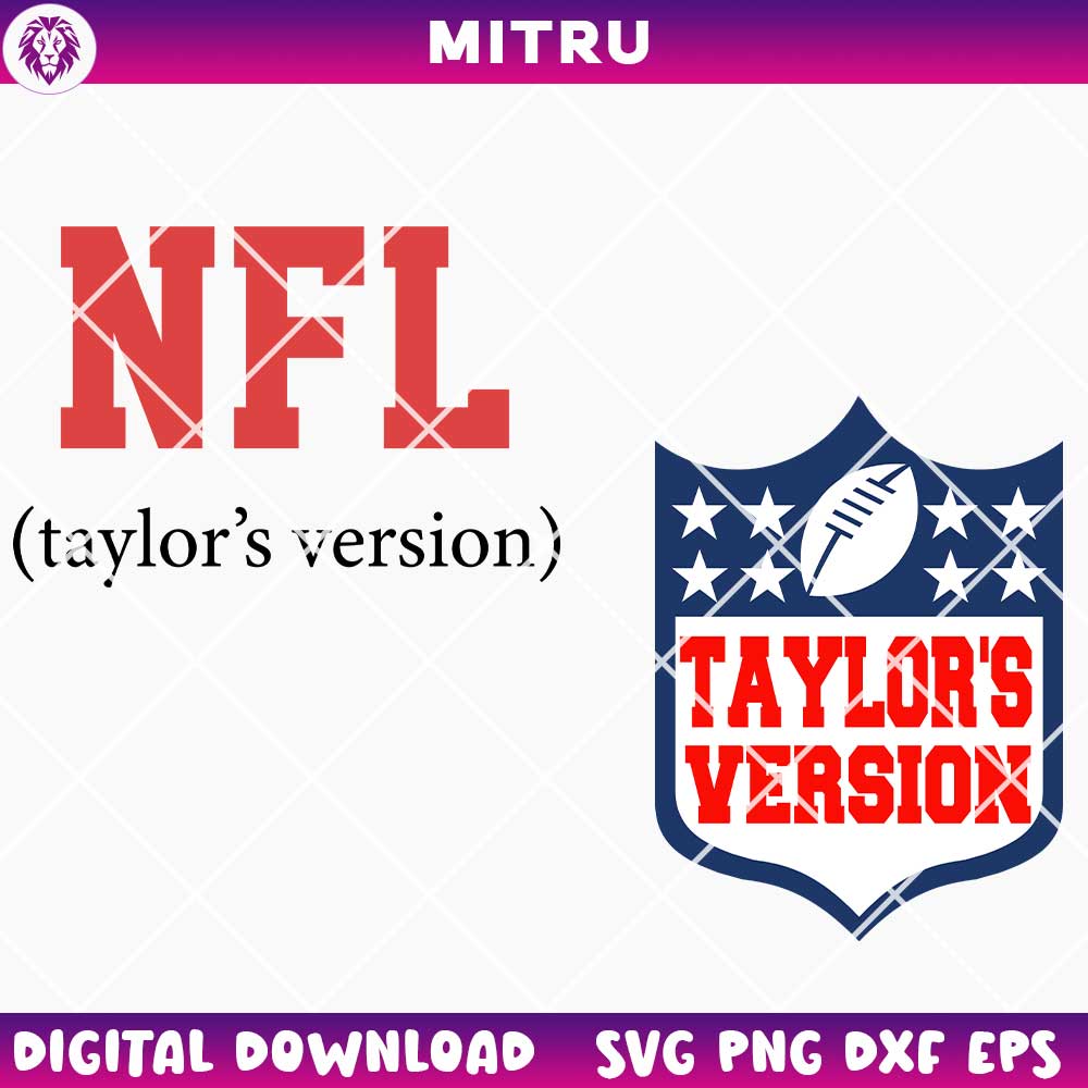 NFL Taylor's Version SVG PNG, Swiftie Football Fans SVG Digital Download