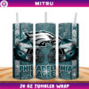 Philadelphia Eagles Helmet Straight Tumbler Wrap 20oz PNG Sublimation Files