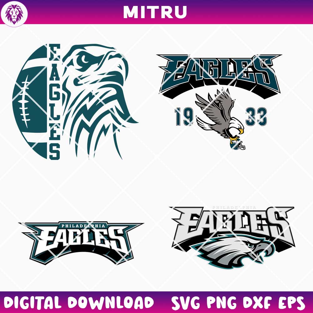 Philadelphia Eagles Logo SVG PNG Bundle, Vintage Philly Football 1933 SVG