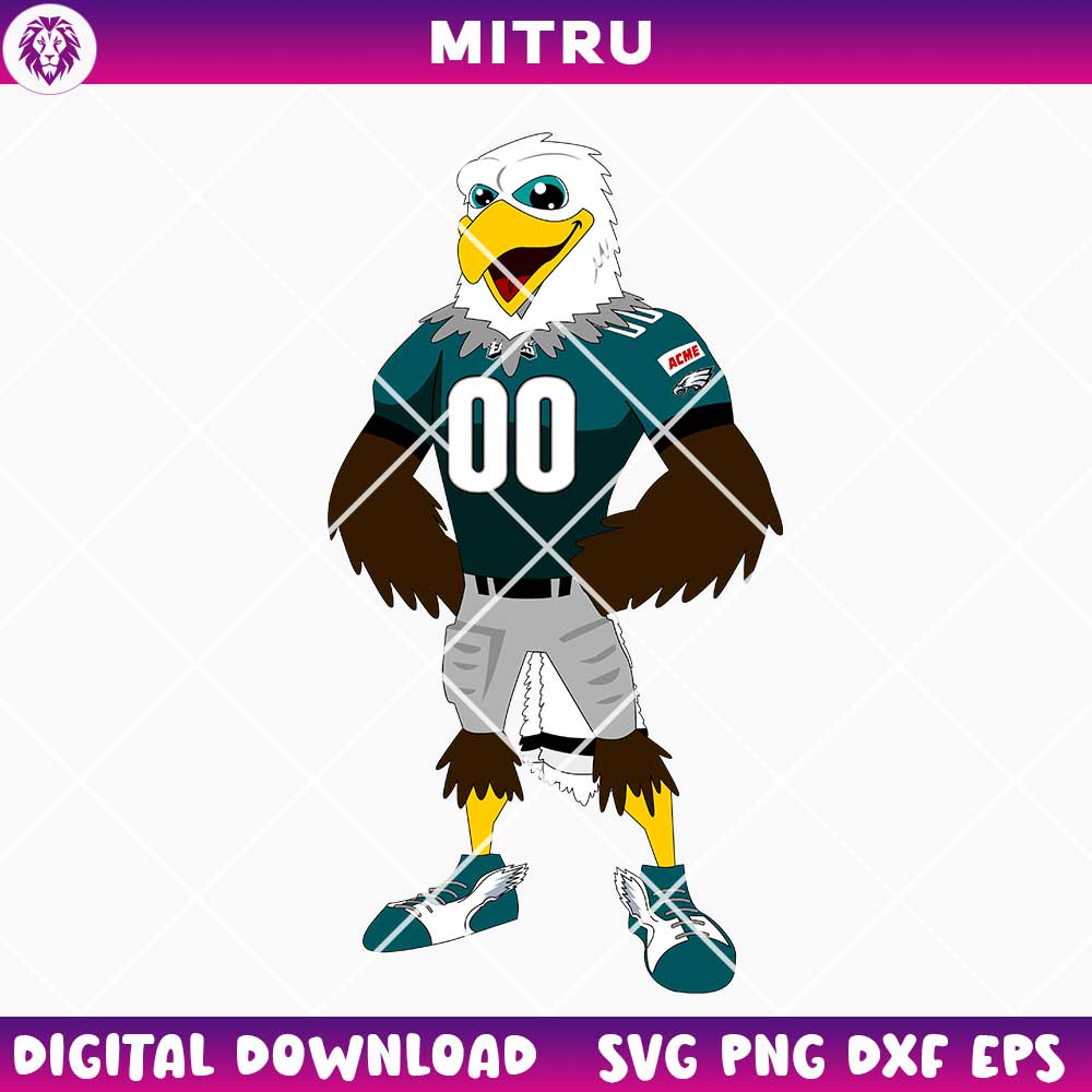 Philadelphia Eagles Swoop Mascot SVG PNG Instant Digital Download