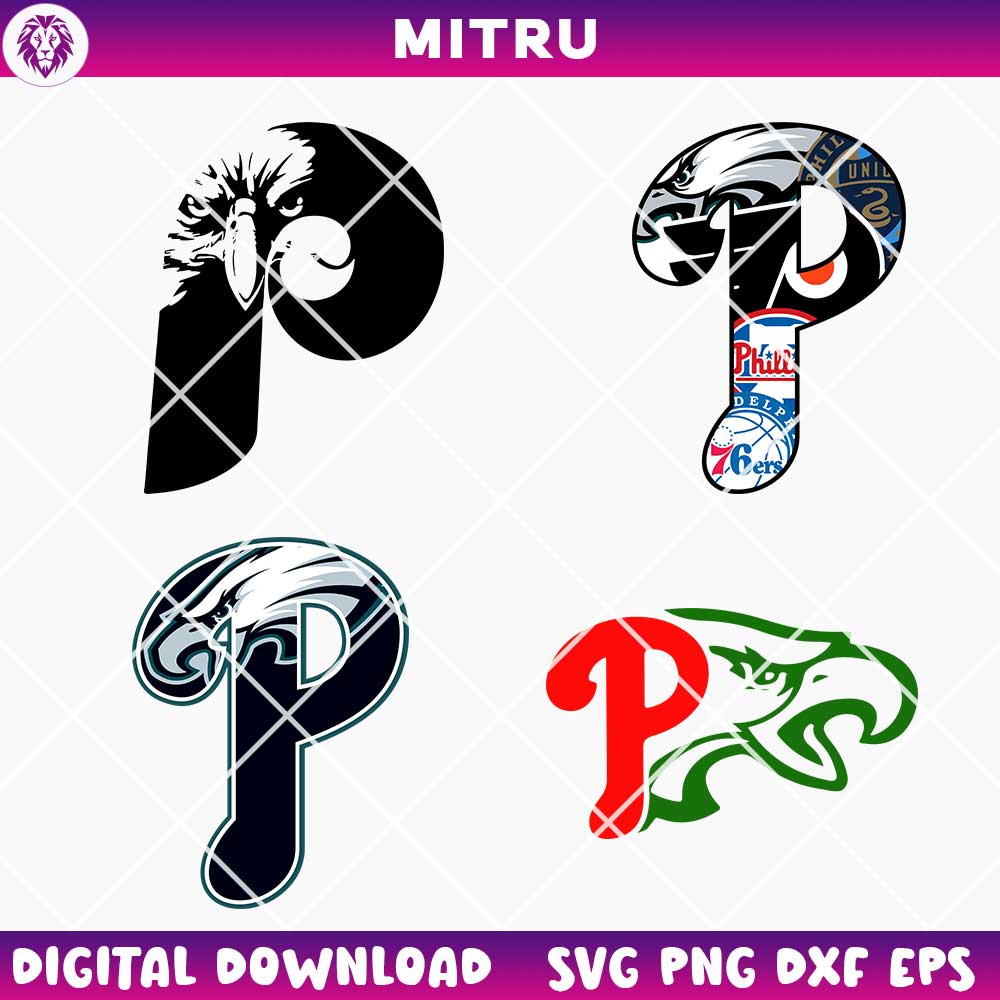 Philadelphia Sports Teams Logo SVG PNG, Philly SVG, Phillies Eagles SVG, 76ers SVG