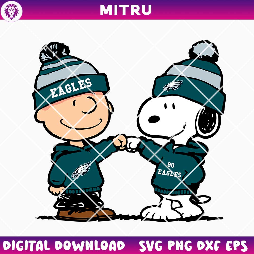 Snoopy Charlie Brown Eagles SVG, Peanuts Characters Philadelphia Eagles SVG