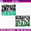 Sundays Are For The Birds Wavy SVG PNG, Retro Groovy Eagles Football SVG Shirt Designs