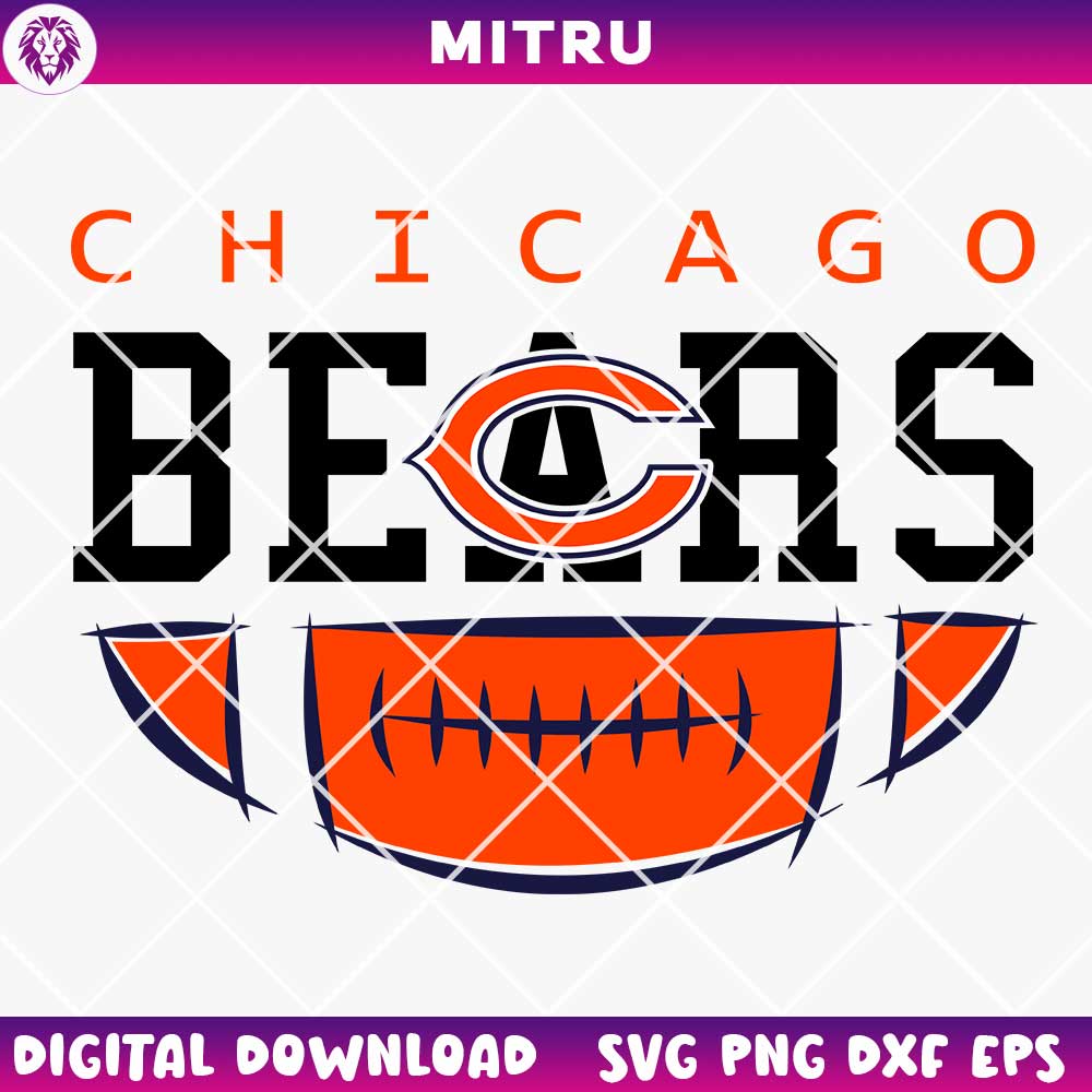 Chicago Bears Football SVG PNG, Bears NFL Team SVG