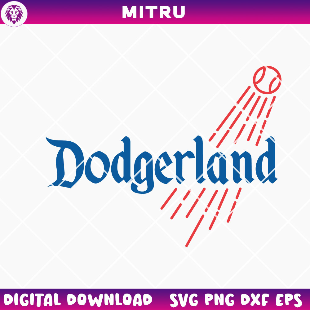 Los Angeles Dodgers Dodgerland SVG PNG, Disney World Dodgers Team SVG Cricut