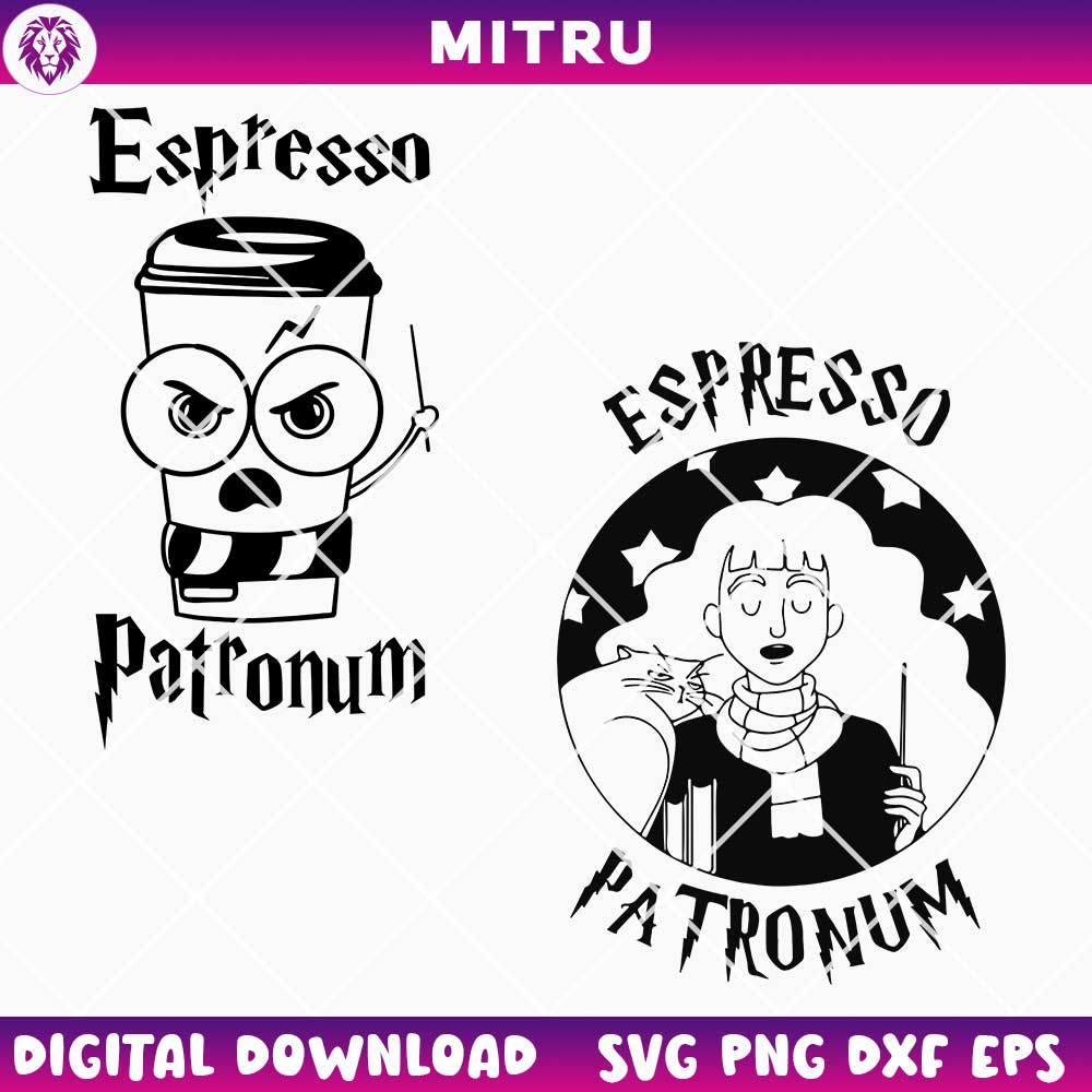 Espresso Patronum SVG PNG, Harry Potter Coffee Mug SVG Cricut