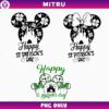 Happy St Patrick's Day Mickey Mouse Ears PNG, Lucky Day Ireland PNG, Disney Shamrock PNG