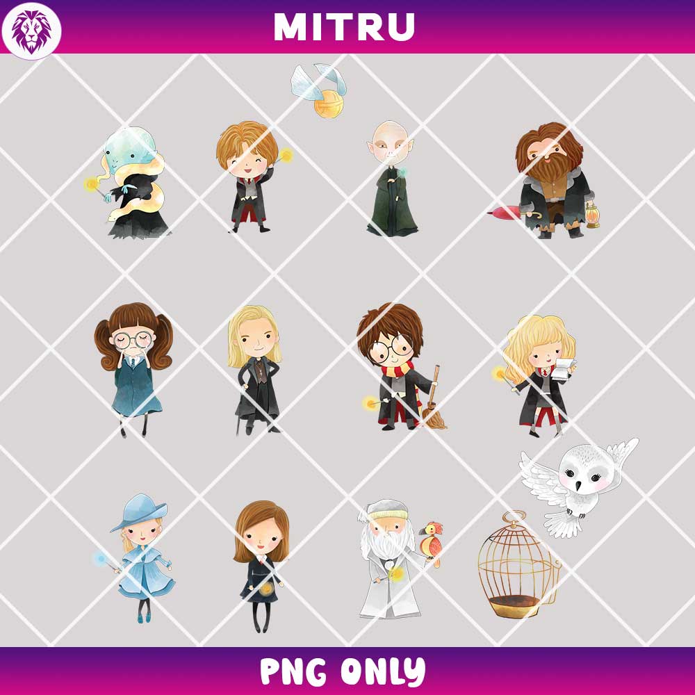 Harry Potter Characters PNG, Hogwarts School PNG, Wizard PNG, Hermione And Ron