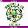 Mickey And Co Est 1928 St Patrick's Day PNG, Vintage Mickey Friends Ireland Day PNG