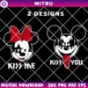 Mickey Minnie Kiss Rock SVG PNG, Funny Kiss Band SVG