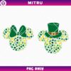 Mickey Minnie Mouse Head Clover PNG, Cute St Patricks Day Disney PNG