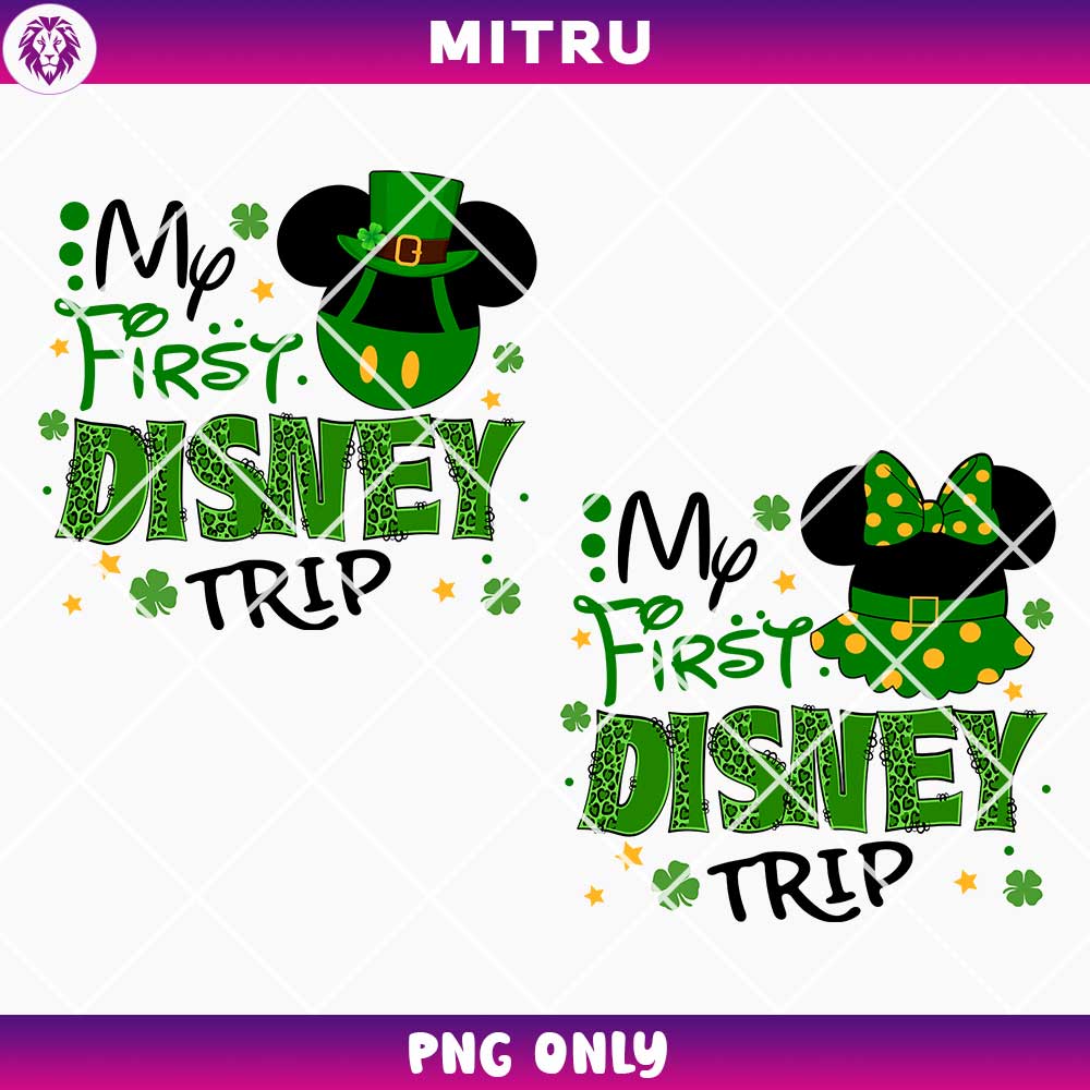 My First Disney Trip Patrick's Day PNG, Disney Irish Baby PNG Designs