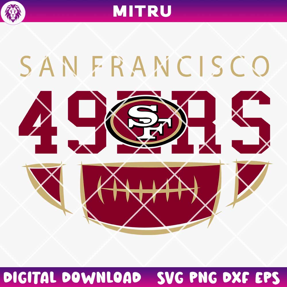 San Francisco 49ers Football SVG PNG, 49ers SVG Digital Download