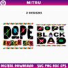Dope Black Dad SVG PNG, Afro Dad SVG, Juneteenth Father's Day SVG