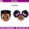 Kids Vitiligo Black Face SVG PNG, Cute African American SVG, Melanin SVG