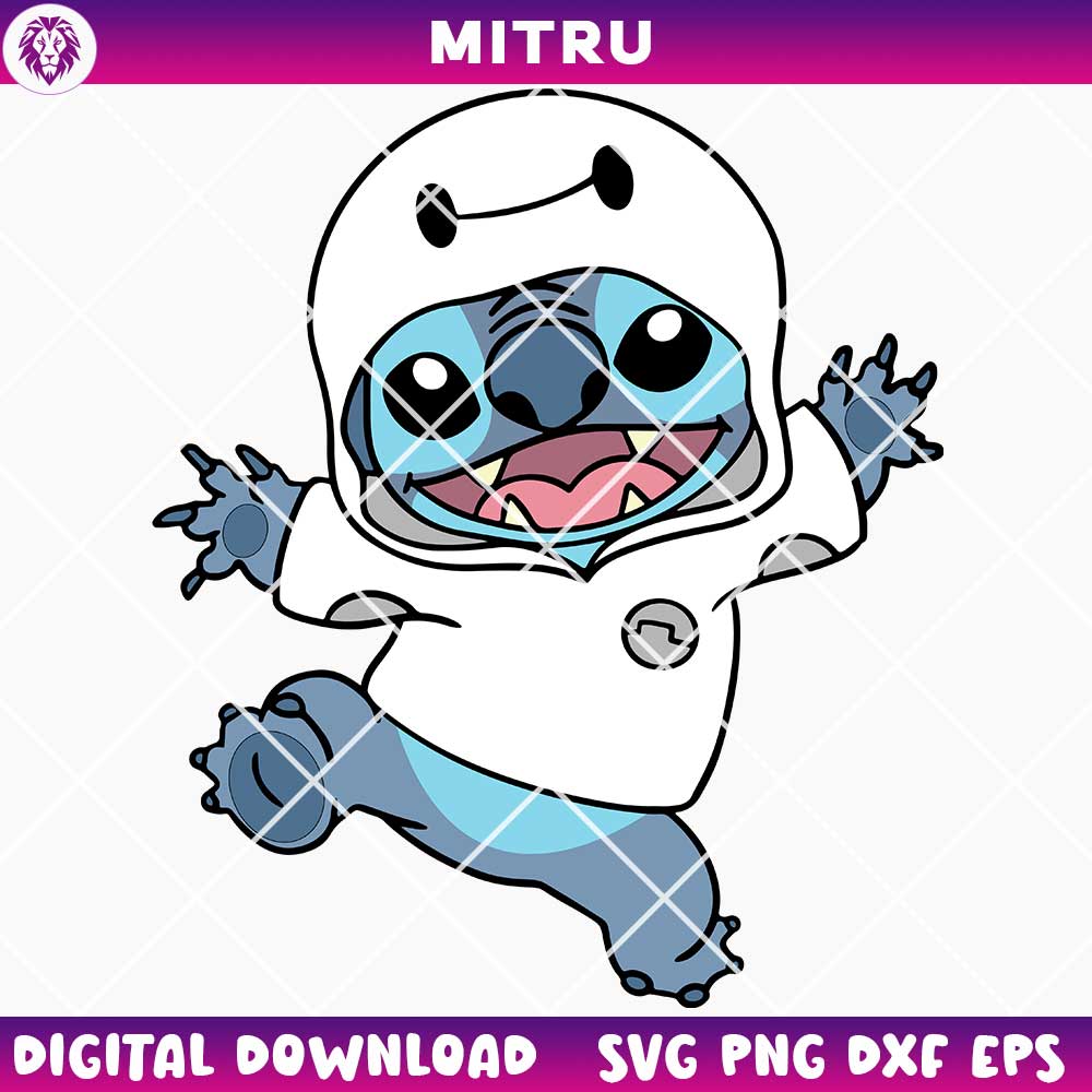 Stitch Baymax SVG PNG, Funny Baymax SVG